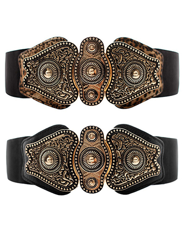 Women Ladies Wide Fashion Belt Women Black Cinch Waist Belt Elastic Stretch  Gift